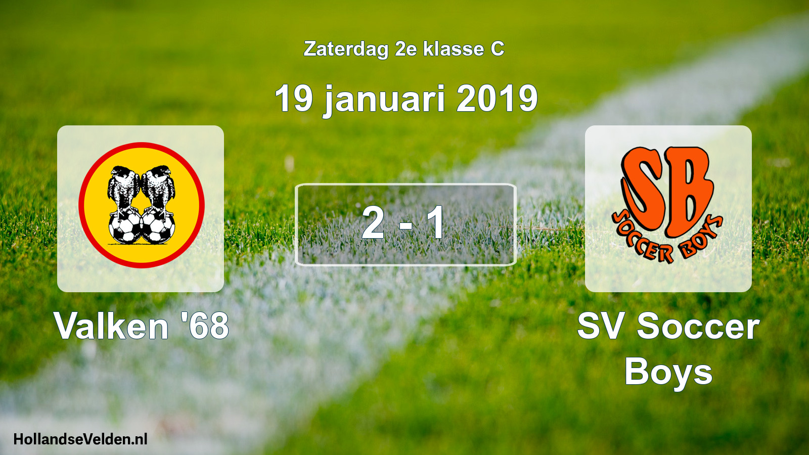 Total number of matches played: Valken '68 - SV Soccer Boys 2 - 1 (19 January 2019)