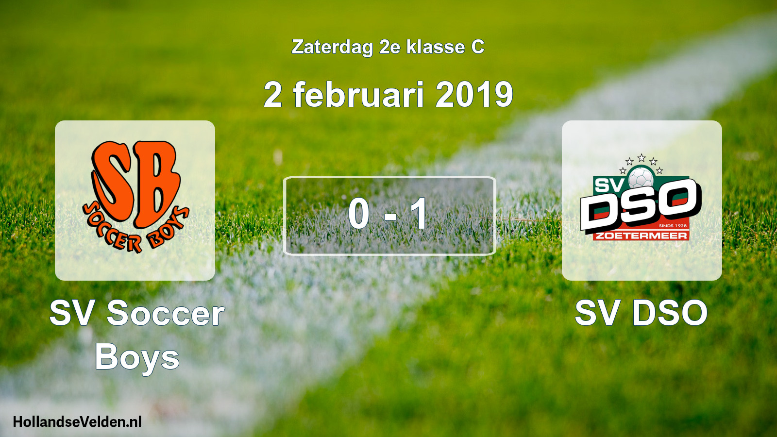 Total number of matches played: SV Soccer Boys - SV DSO 0 - 1 (2 February 2019)
