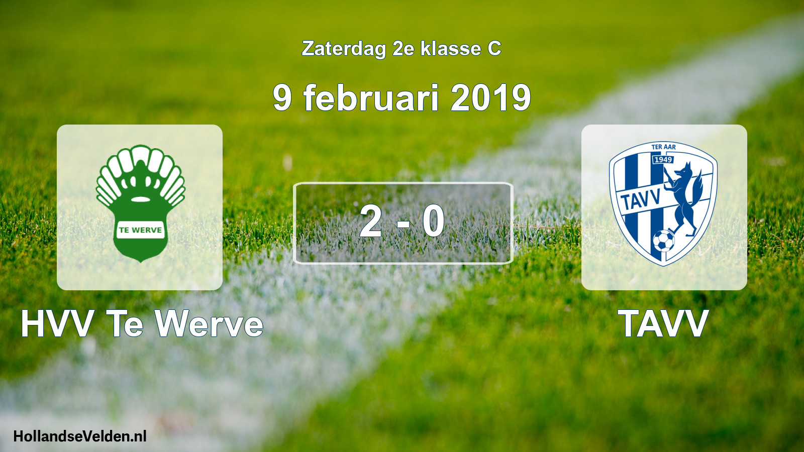 Total number of matches played: HVV Te Werve - TAVV 2 - 0 (9 February 2019)