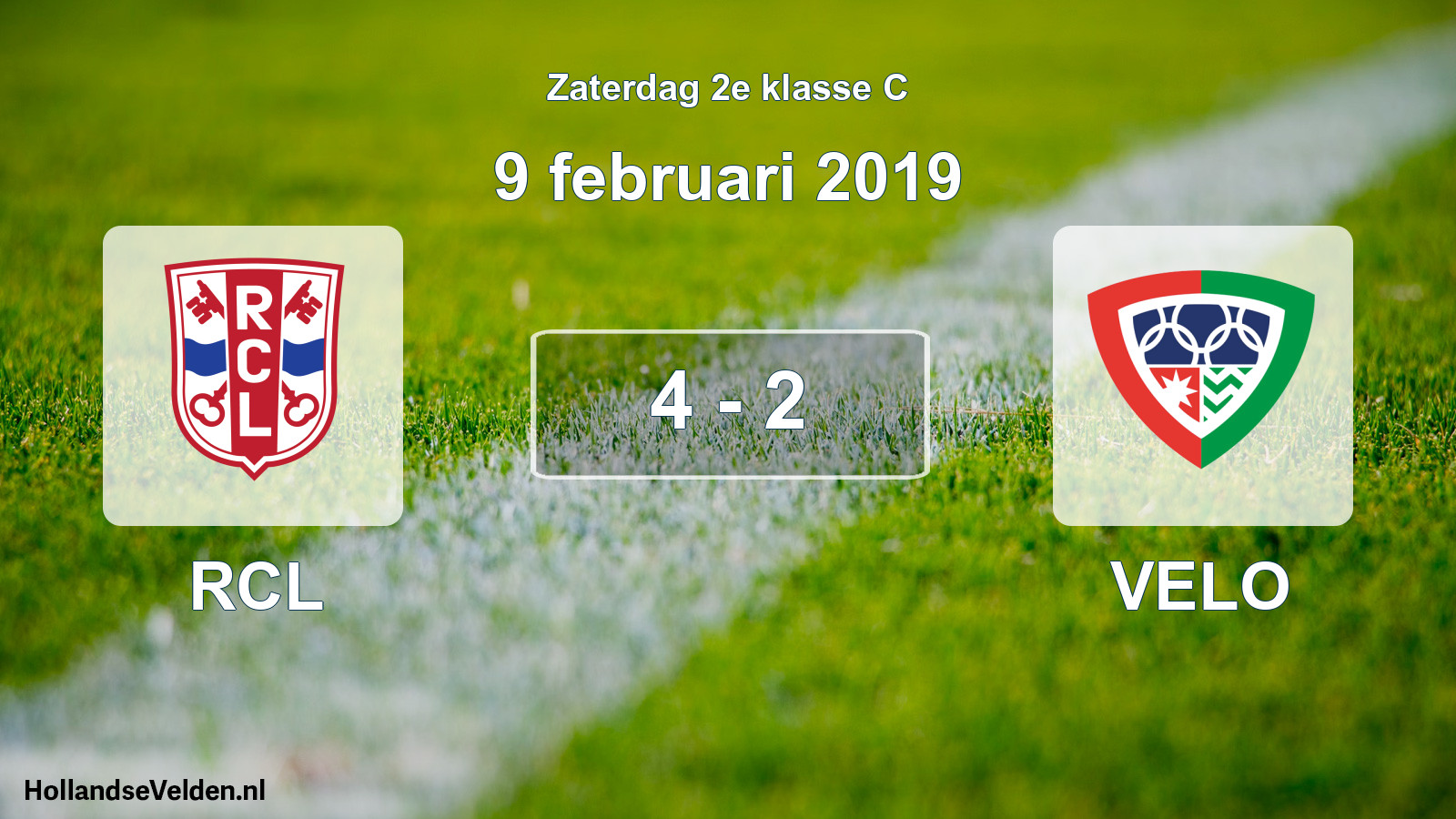 Total number of matches played: RCL - VELO 4 - 2 (9 February 2019)