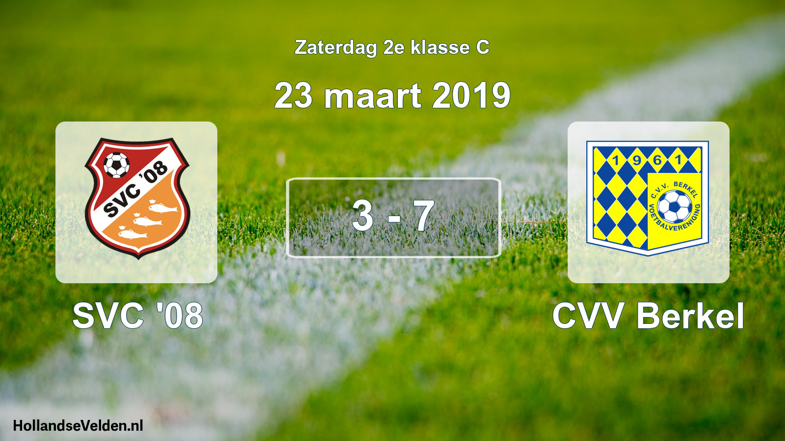Total number of matches played: SVC '08 - CVV Berkel 3 - 7 (23 March 2019)