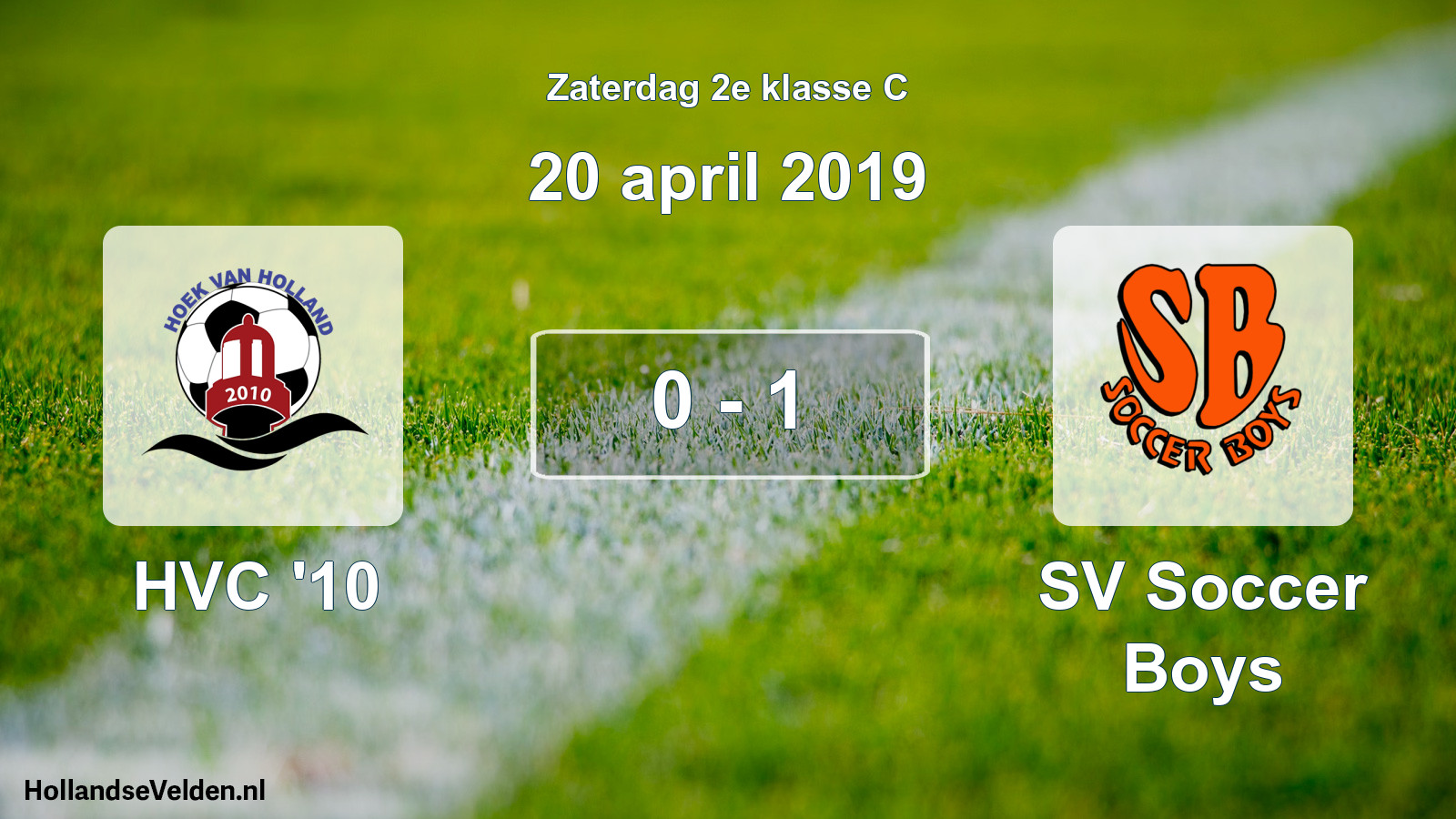 Total number of matches played: HVC '10 - SV Soccer Boys 0 - 1 (20 April 2019)