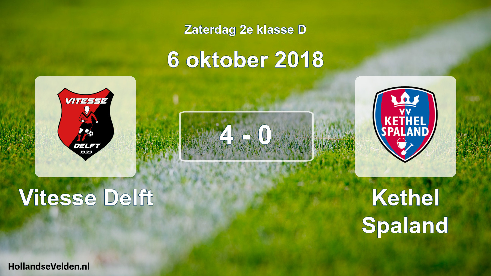Total number of matches played: Vitesse Delft - Kethel Spaland 4 - 0 (6 October 2018)