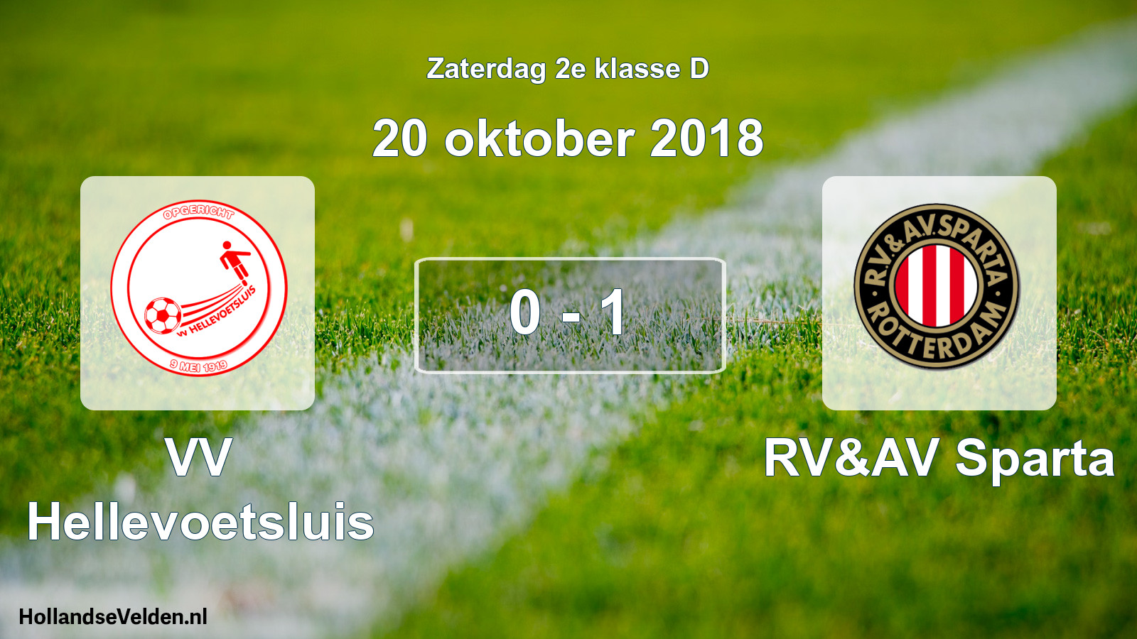 Total number of matches played: VV Hellevoetsluis - RV&AV Sparta 0 - 1 (20 October 2018)