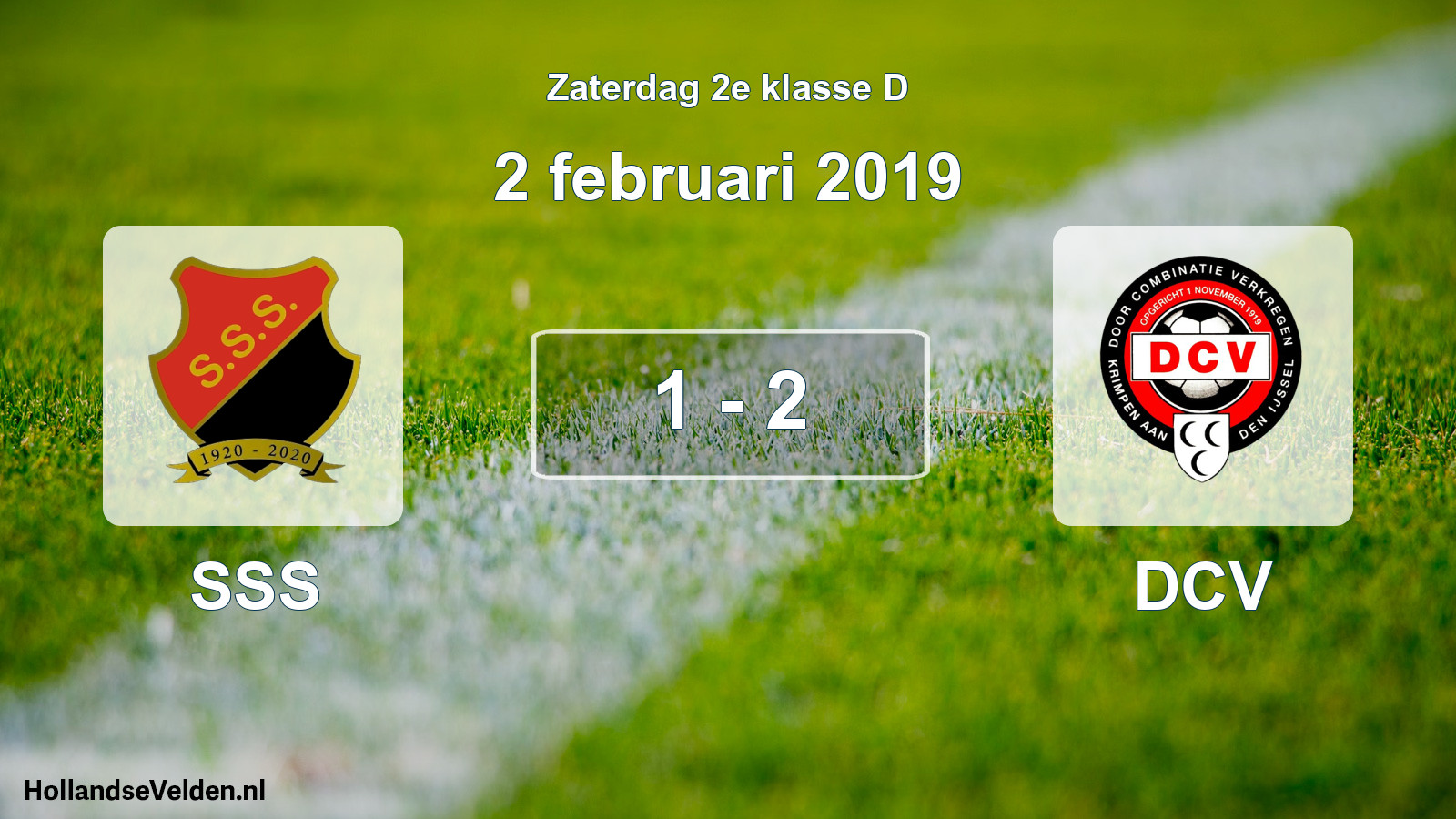 Total number of matches played: SSS - DCV 1 - 2 (2 February 2019)