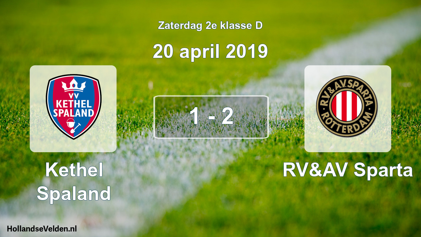 Total number of matches played: Kethel Spaland - RV&AV Sparta 1 - 2 (20 April 2019)