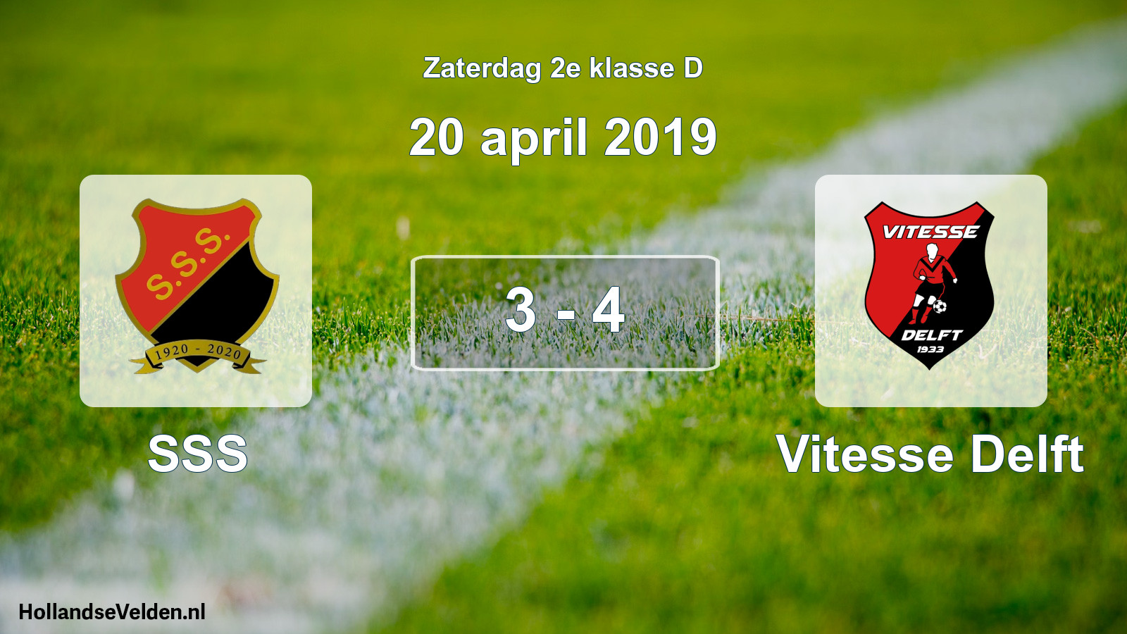 Total number of matches played: SSS - Vitesse Delft 3 - 4 (20 April 2019)
