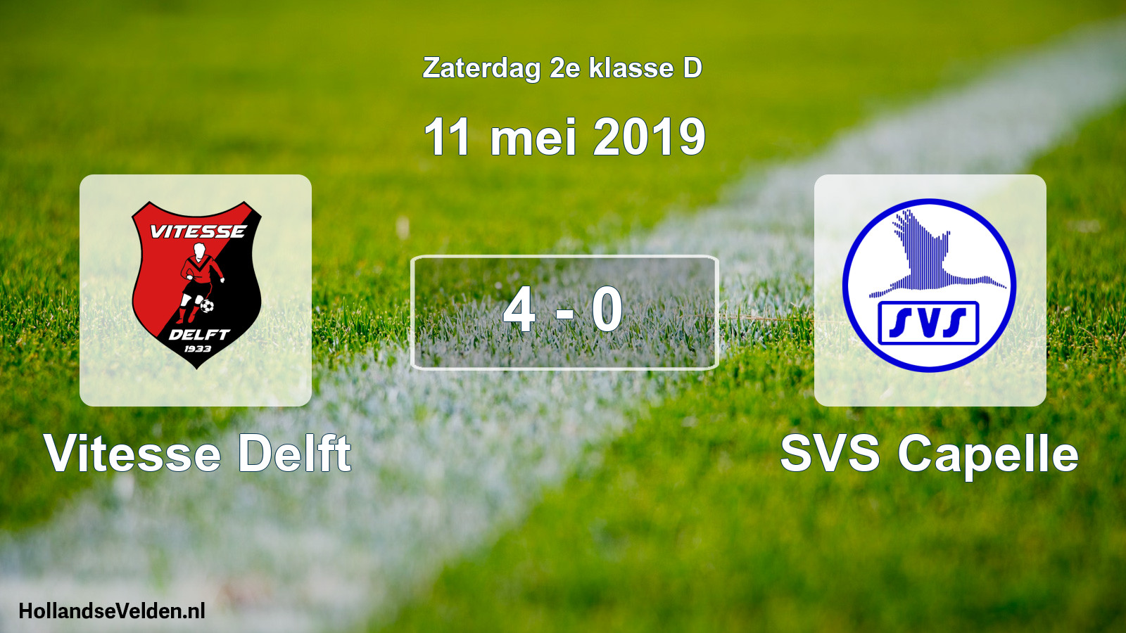 Total number of matches played: Vitesse Delft - SVS Capelle 4 - 0 (11 May 2019)