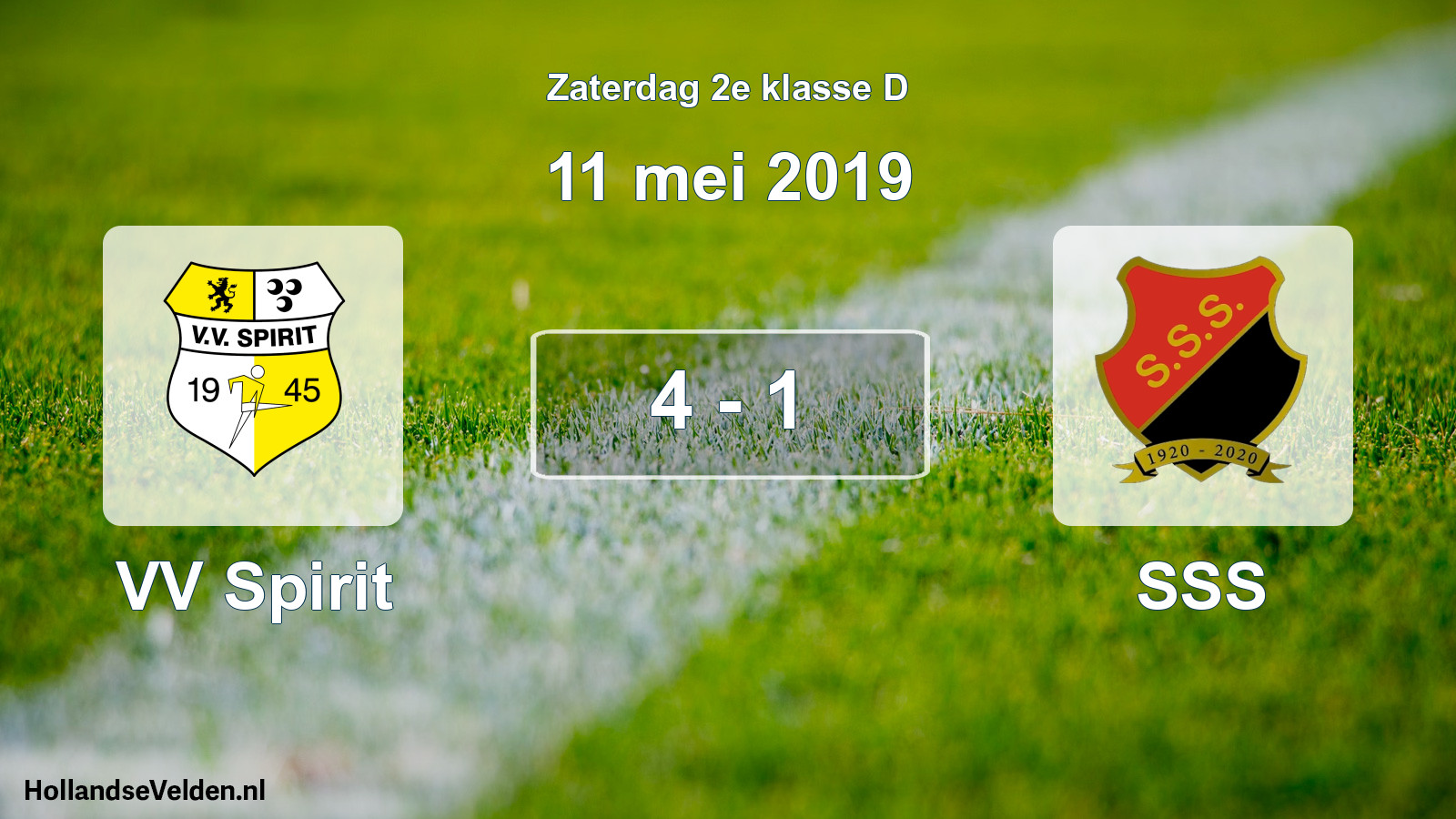 Total number of matches played: VV Spirit - SSS 4 - 1 (11 May 2019)