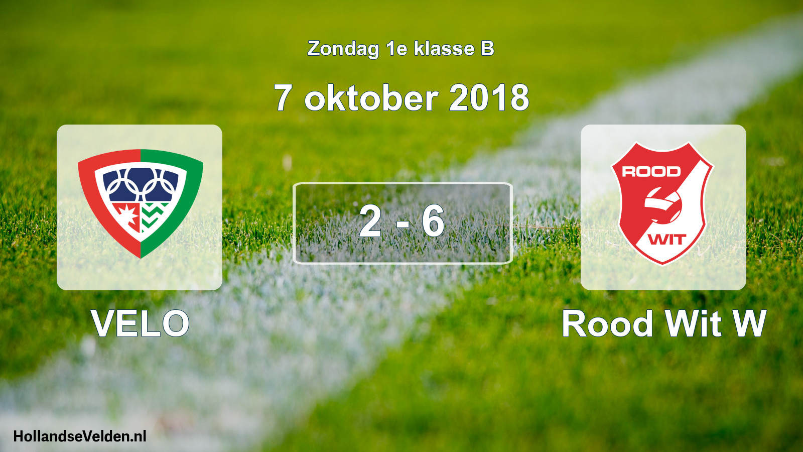 Total number of matches played: VELO - Rood Wit W 2 - 6 (7 October 2018)