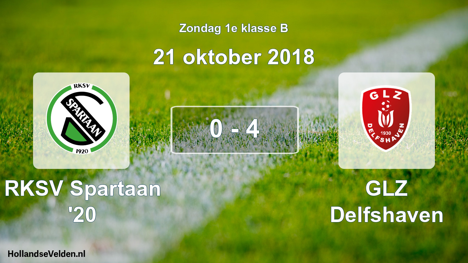 Total number of matches played: RKSV Spartaan '20 - GLZ Delfshaven 0 - 4 (21 October 2018)