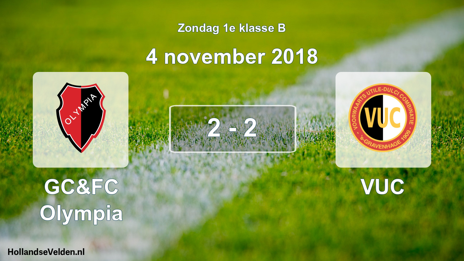 Total number of matches played: GC&FC Olympia - VUC 2 - 2 (4 November 2018)