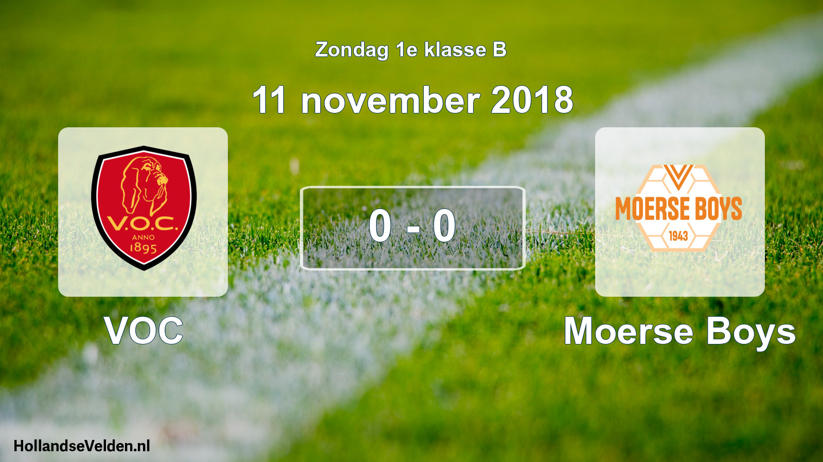 Total number of matches played: VOC - Moerse Boys 0 - 0 (11 November 2018)