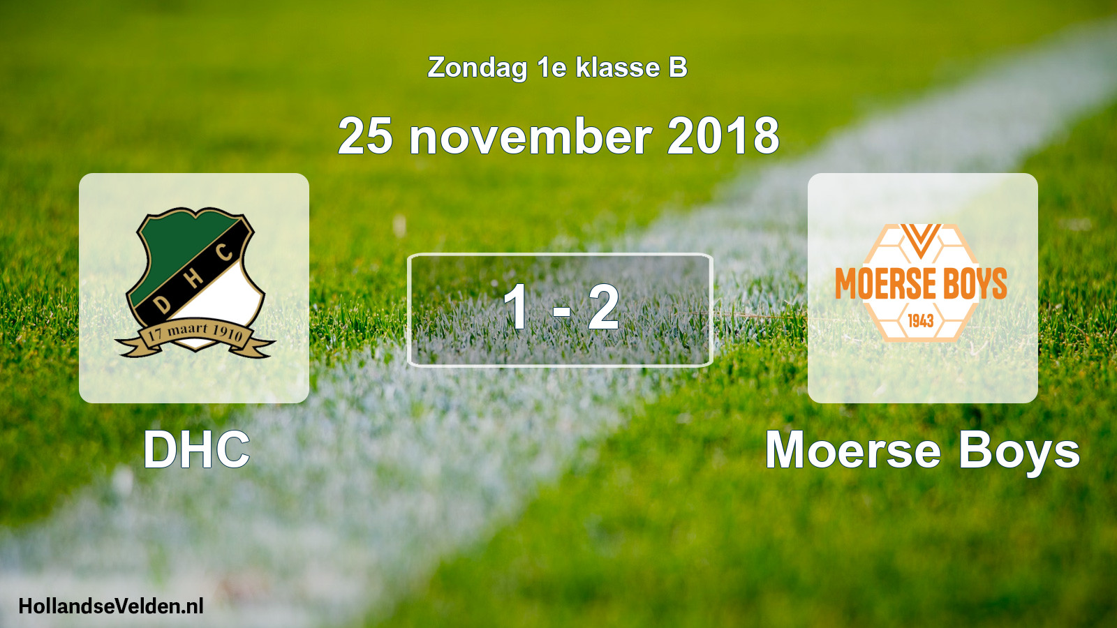 Total number of matches played: DHC - Moerse Boys 1 - 2 (25 November 2018)