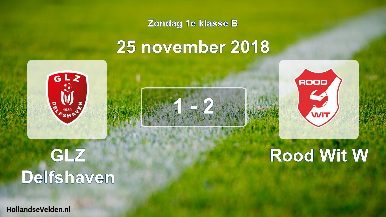 Total number of matches played: GLZ Delfshaven - Rood Wit W 1 - 2 (25 November 2018)