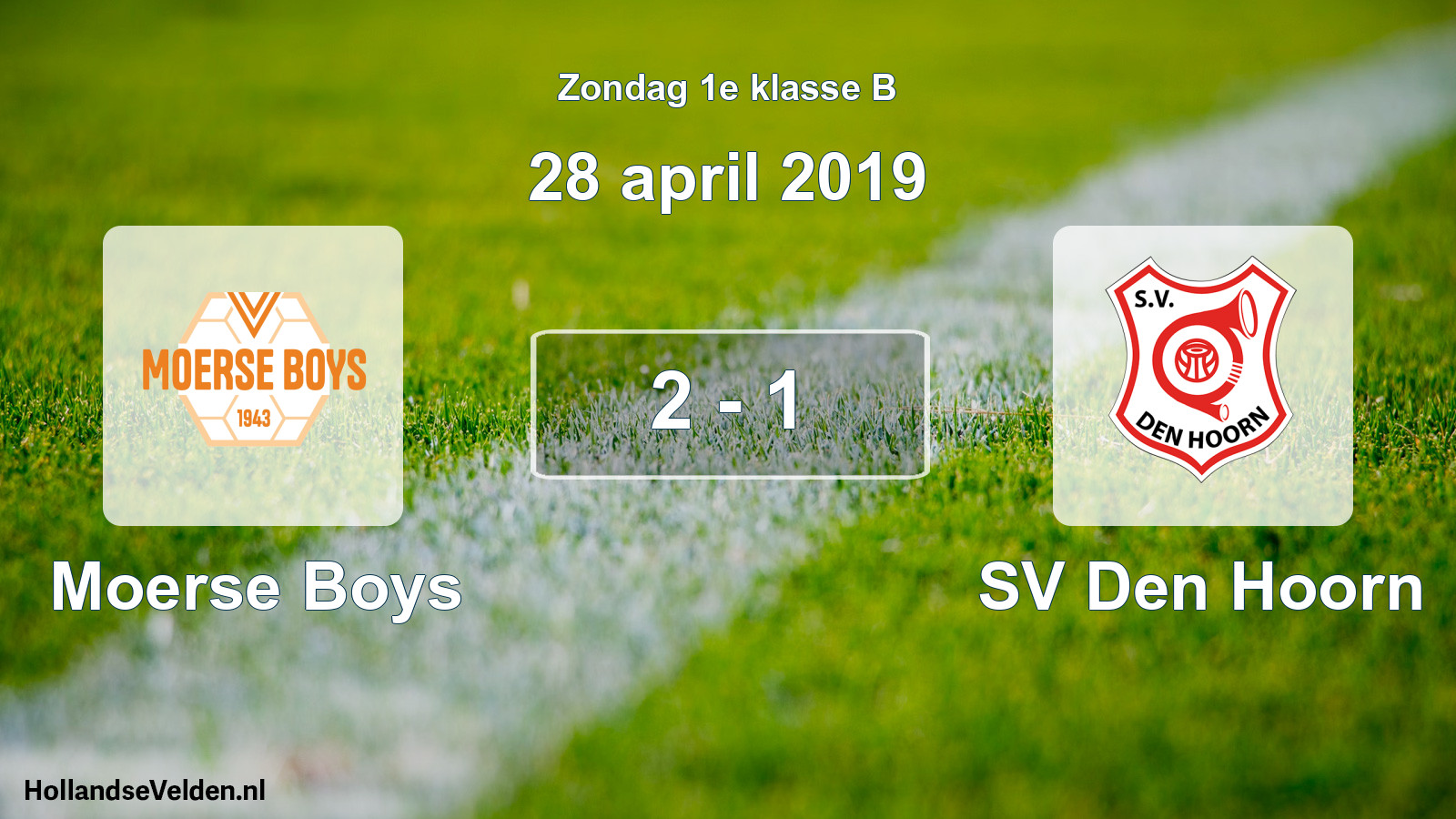 Total number of matches played: Moerse Boys - SV Den Hoorn 2 - 1 (28 April 2019)