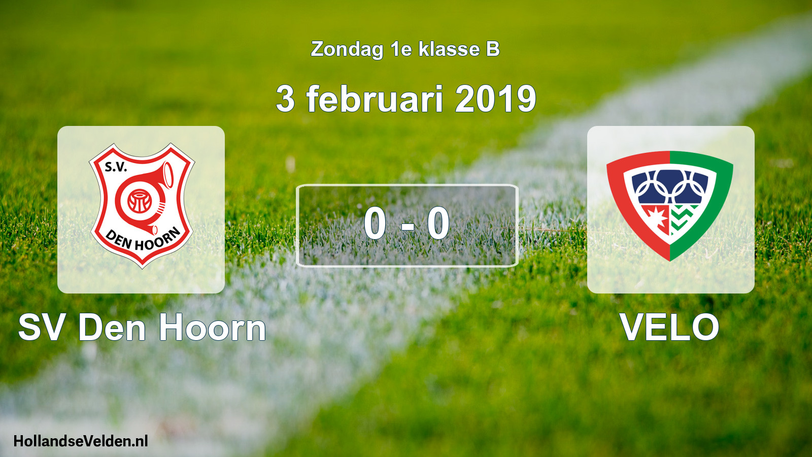 Total number of matches played: SV Den Hoorn - VELO 0 - 0 (3 February 2019)