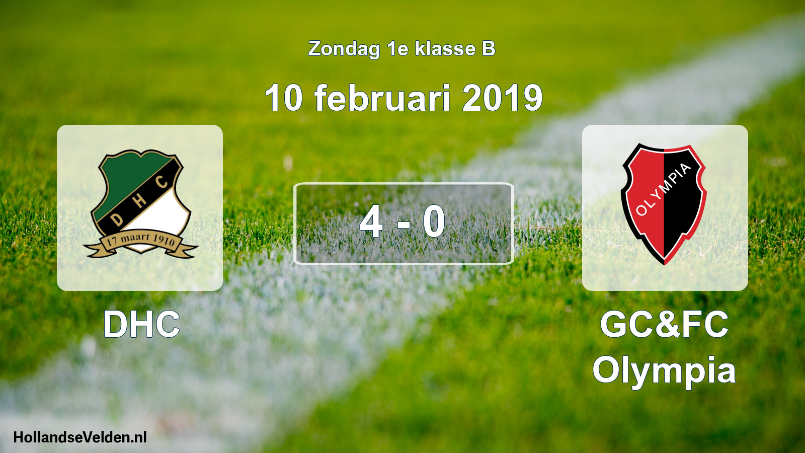 Total number of matches played: DHC - GC&FC Olympia 4 - 0 (10 February 2019)