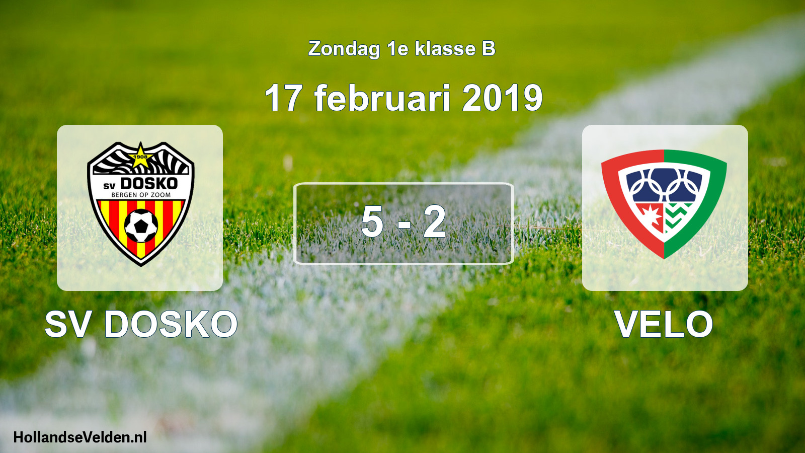 Total number of matches played: SV DOSKO - VELO 5 - 2 (17 February 2019)