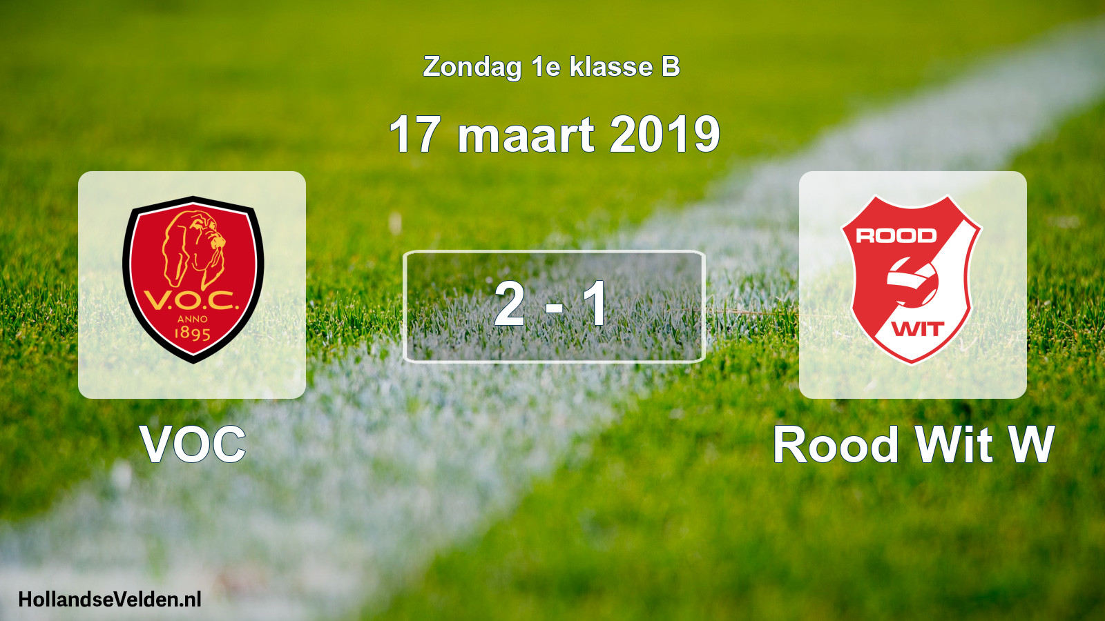 Total number of matches played: VOC - Rood Wit W 2 - 1 (17 March 2019)