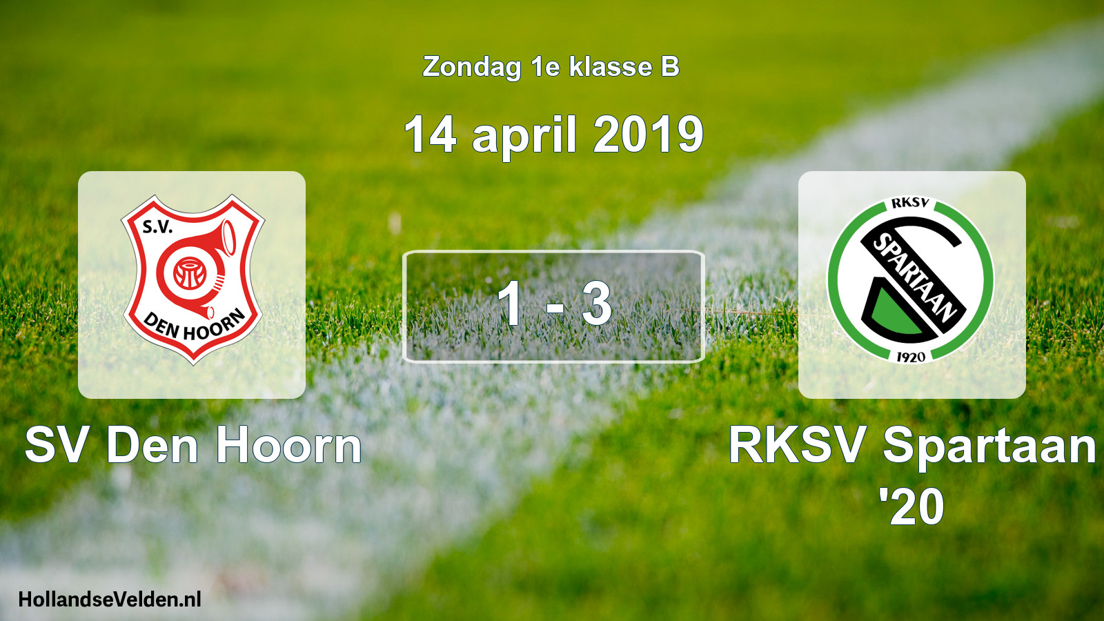 Total number of matches played: SV Den Hoorn - RKSV Spartaan '20 1 - 3 (14 April 2019)