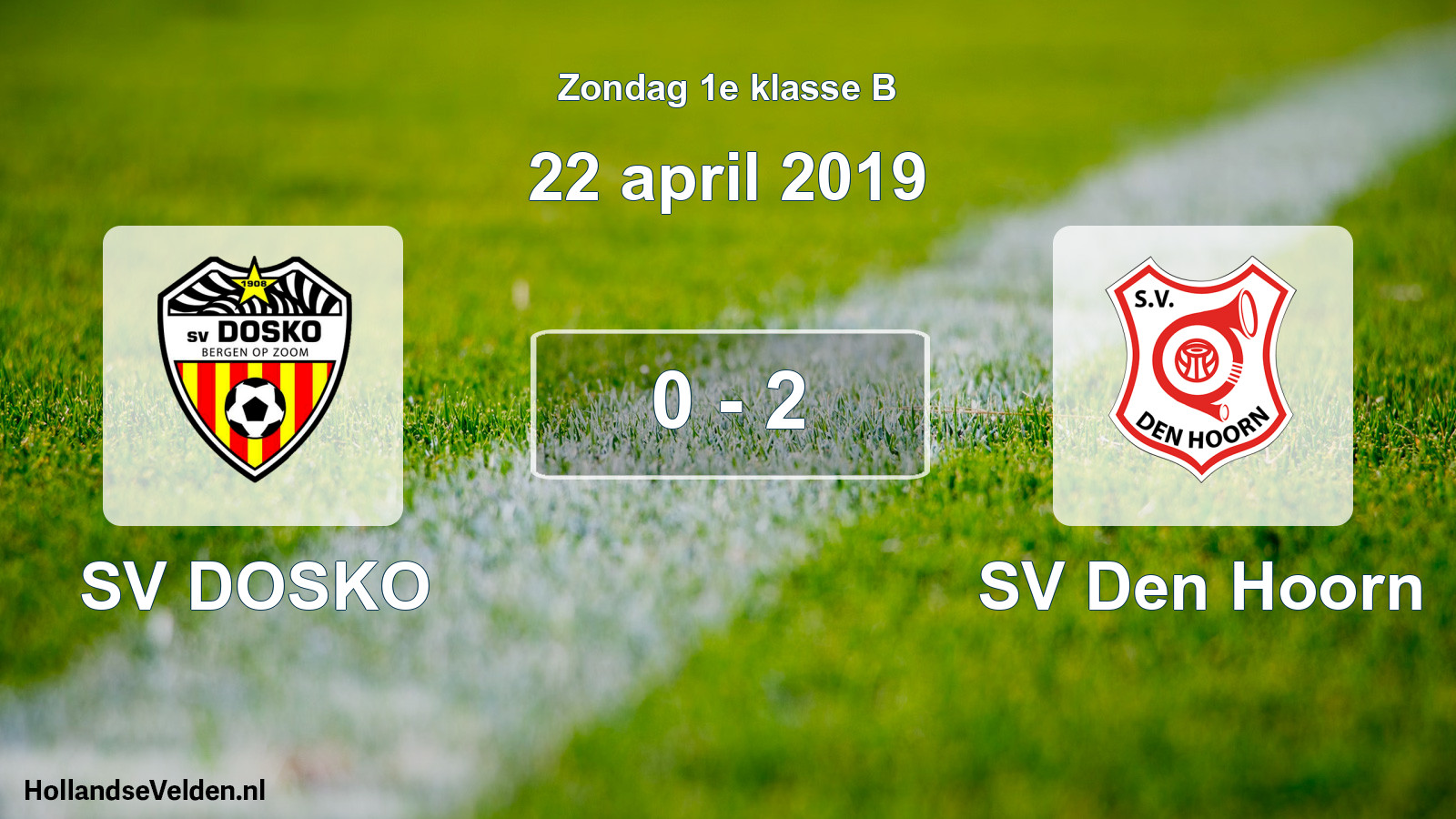 Total number of matches played: SV DOSKO - SV Den Hoorn 0 - 2 (22 April 2019)