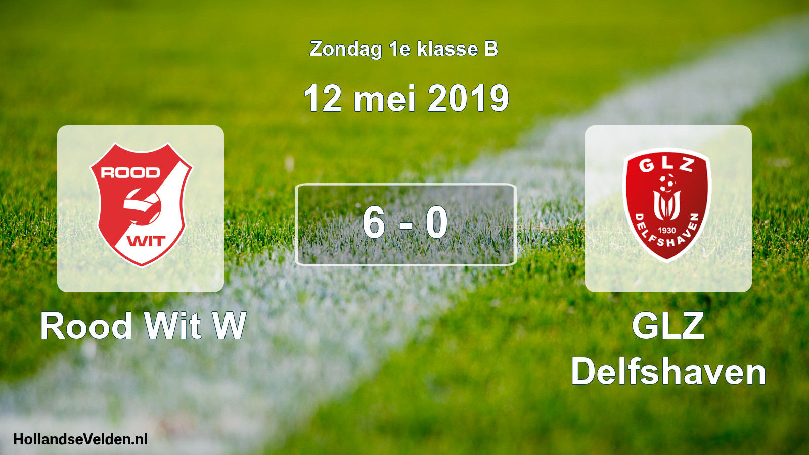 Total number of matches played: Rood Wit W - GLZ Delfshaven 6 - 0 (12 May 2019)