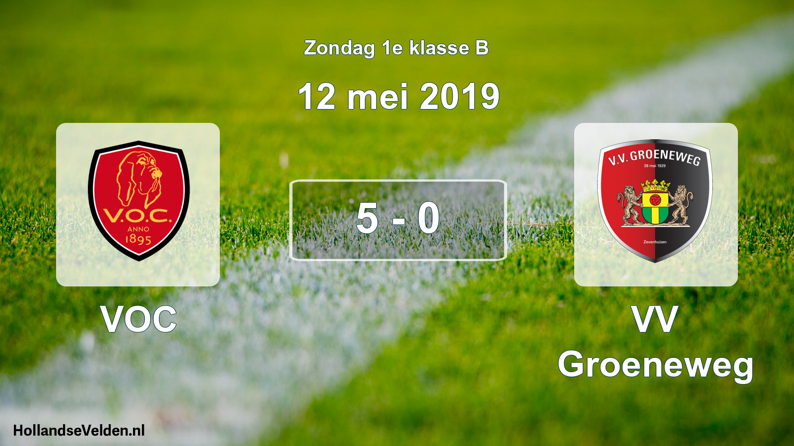 Total number of matches played: VOC - VV Groeneweg 5 - 0 (12 May 2019)