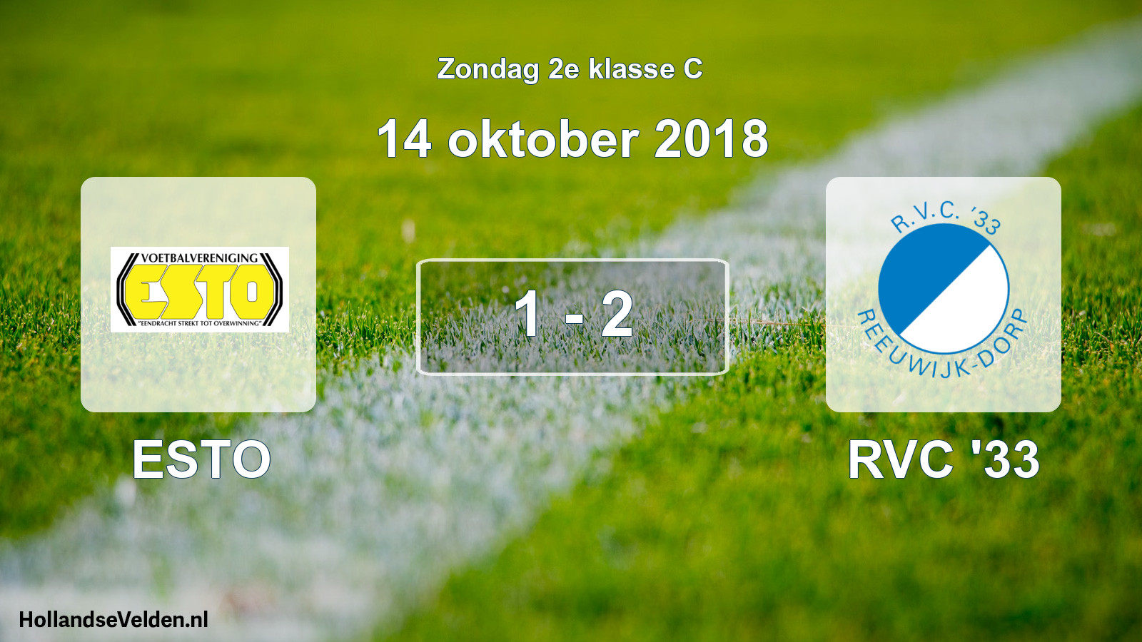 Total number of matches played: ESTO - RVC '33 1 - 2 (14 October 2018)