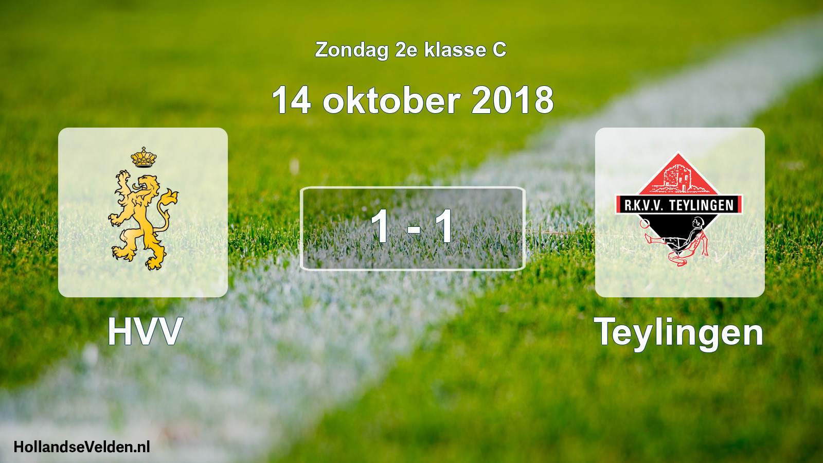 Total number of matches played: HVV - Teylingen 1 - 1 (14 October 2018)