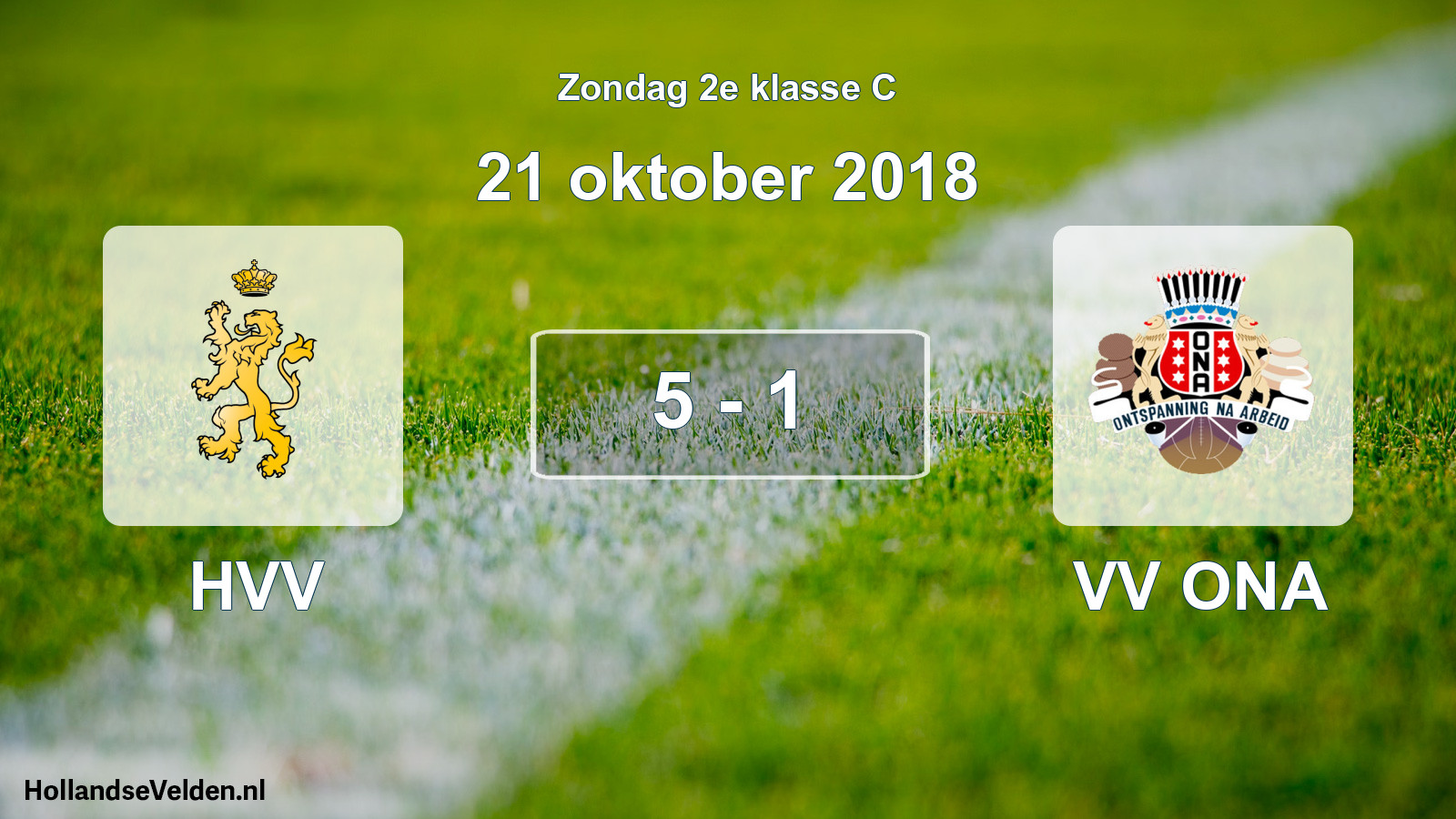 Total number of matches played: HVV - VV ONA 5 - 1 (21 October 2018)