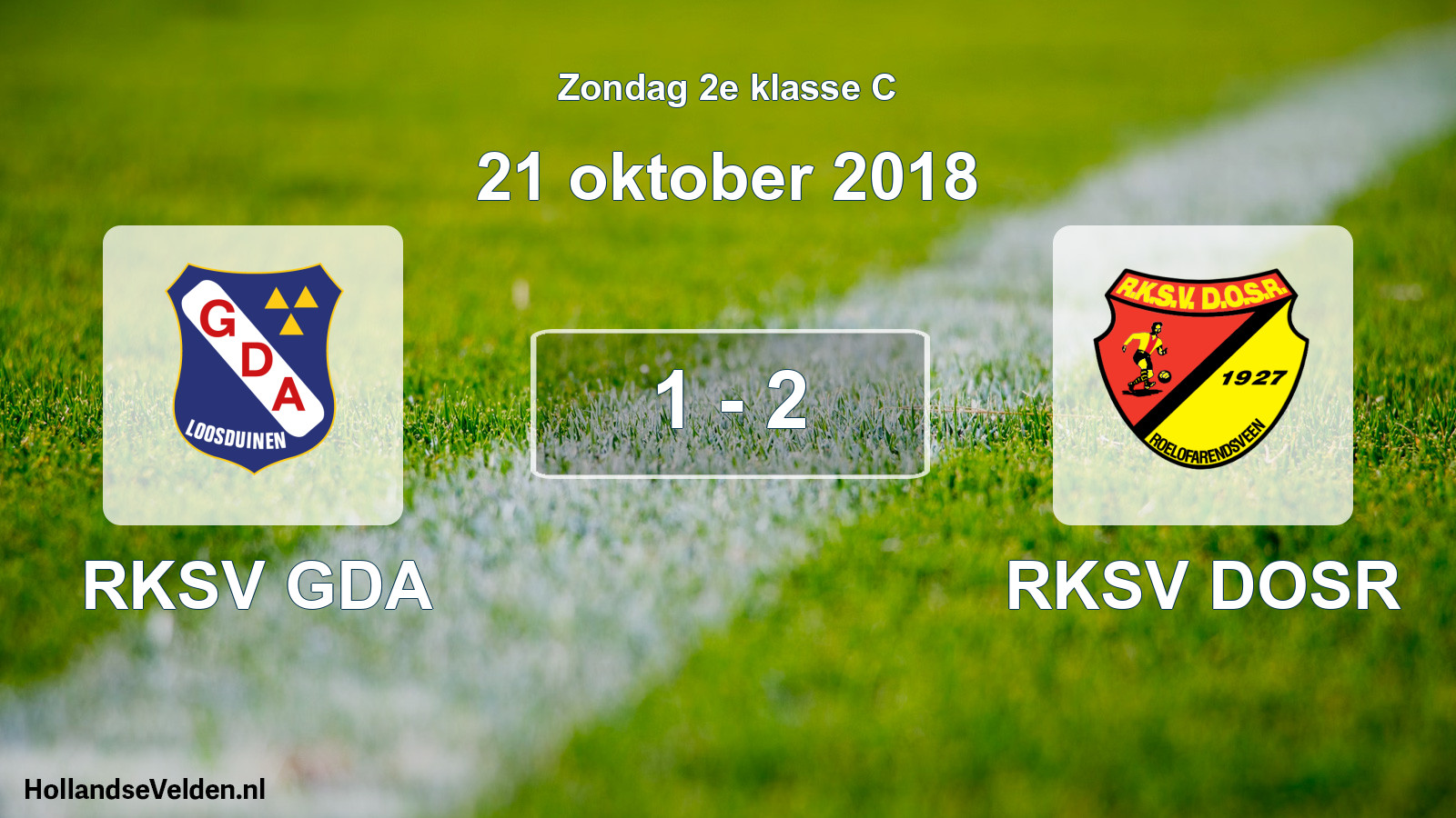 Total number of matches played: RKSV GDA - RKSV DOSR 1 - 2 (21 October 2018)