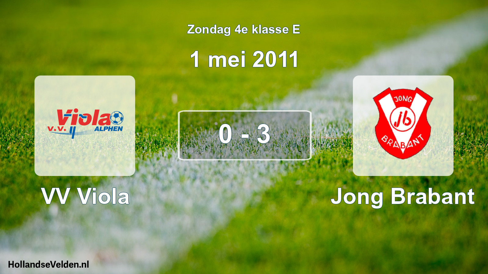 Total number of matches played: VV Viola - Jong Brabant 0 - 3 (1 May 2011)