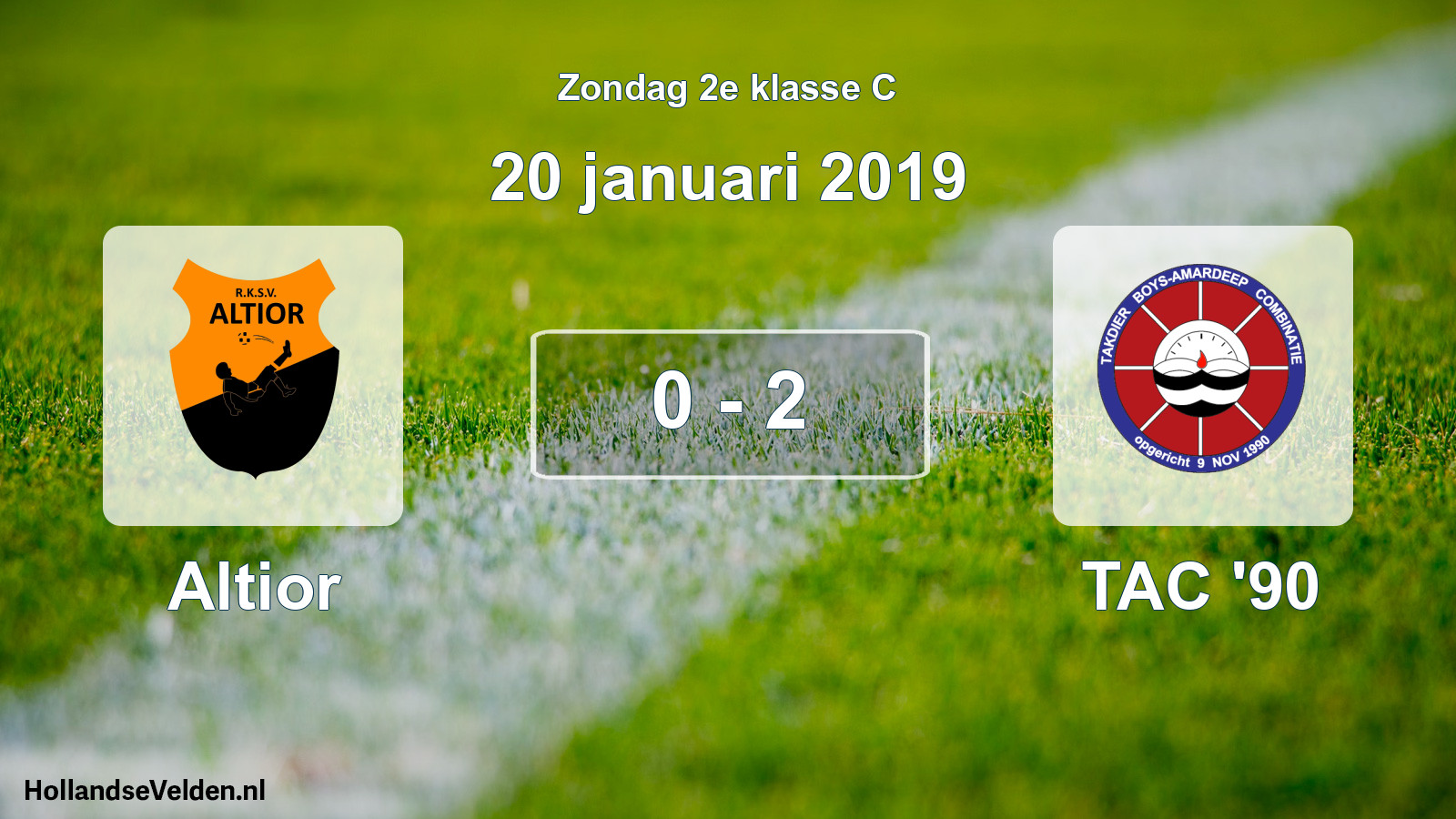 Total number of matches played: Altior - TAC '90 0 - 2 (20 January 2019)