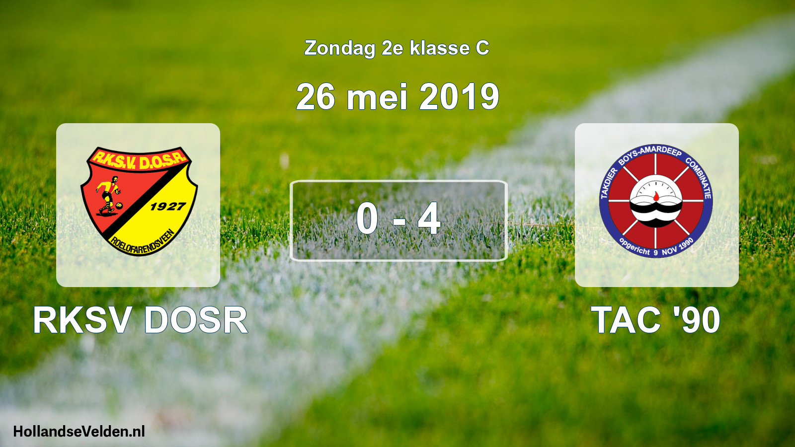 Total number of matches played: RKSV DOSR - TAC '90 0 - 4 (26 May 2019)