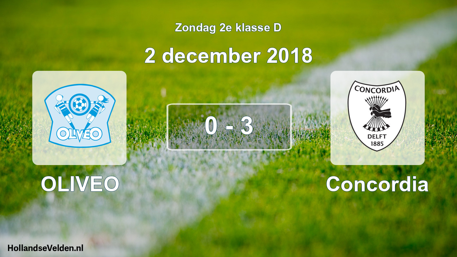 Total number of matches played: OLIVEO - Concordia 0 - 3 (2 December 2018)