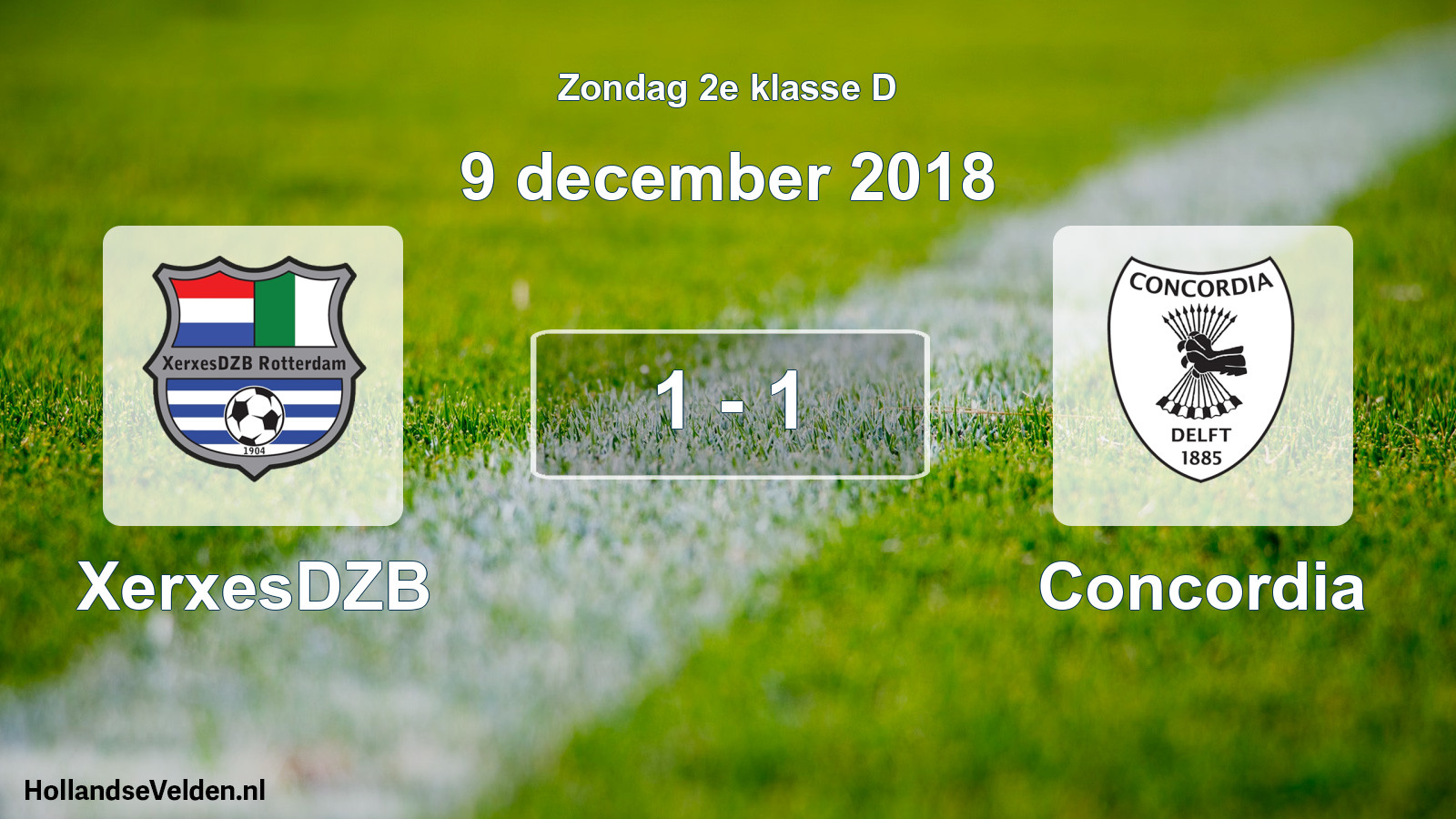 Total number of matches played: XerxesDZB - Concordia 1 - 1 (9 December 2018)