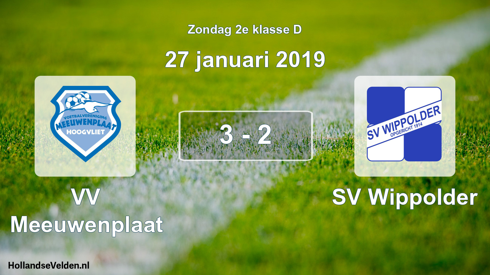 Total number of matches played: VV Meeuwenplaat - SV Wippolder 3 - 2 (27 January 2019)