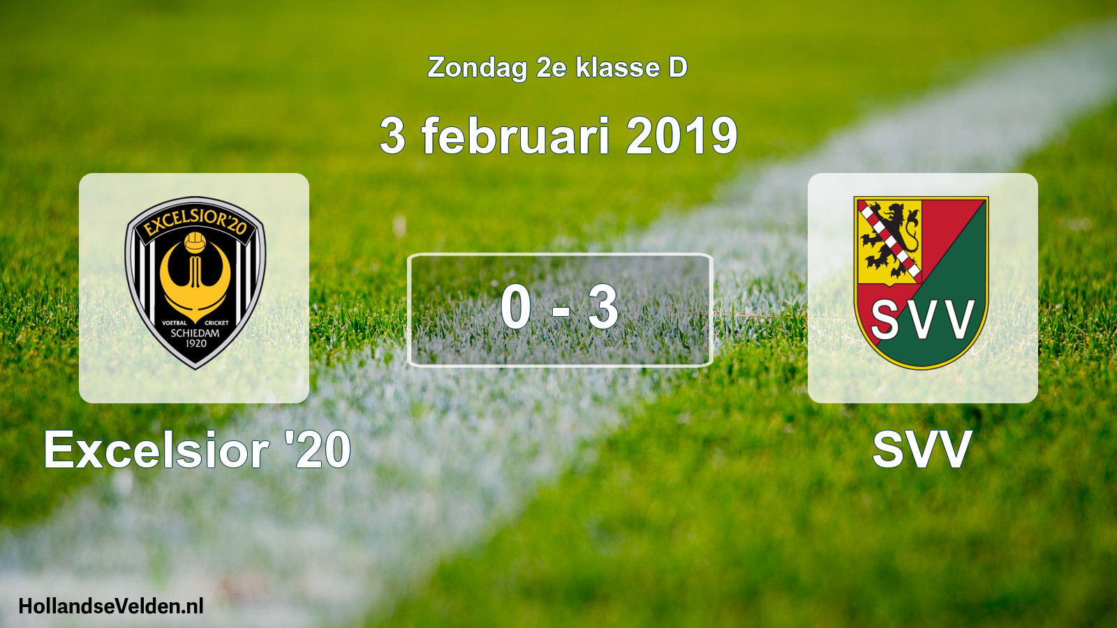 Total number of matches played: Excelsior '20 - SVV 0 - 3 (3 February 2019)