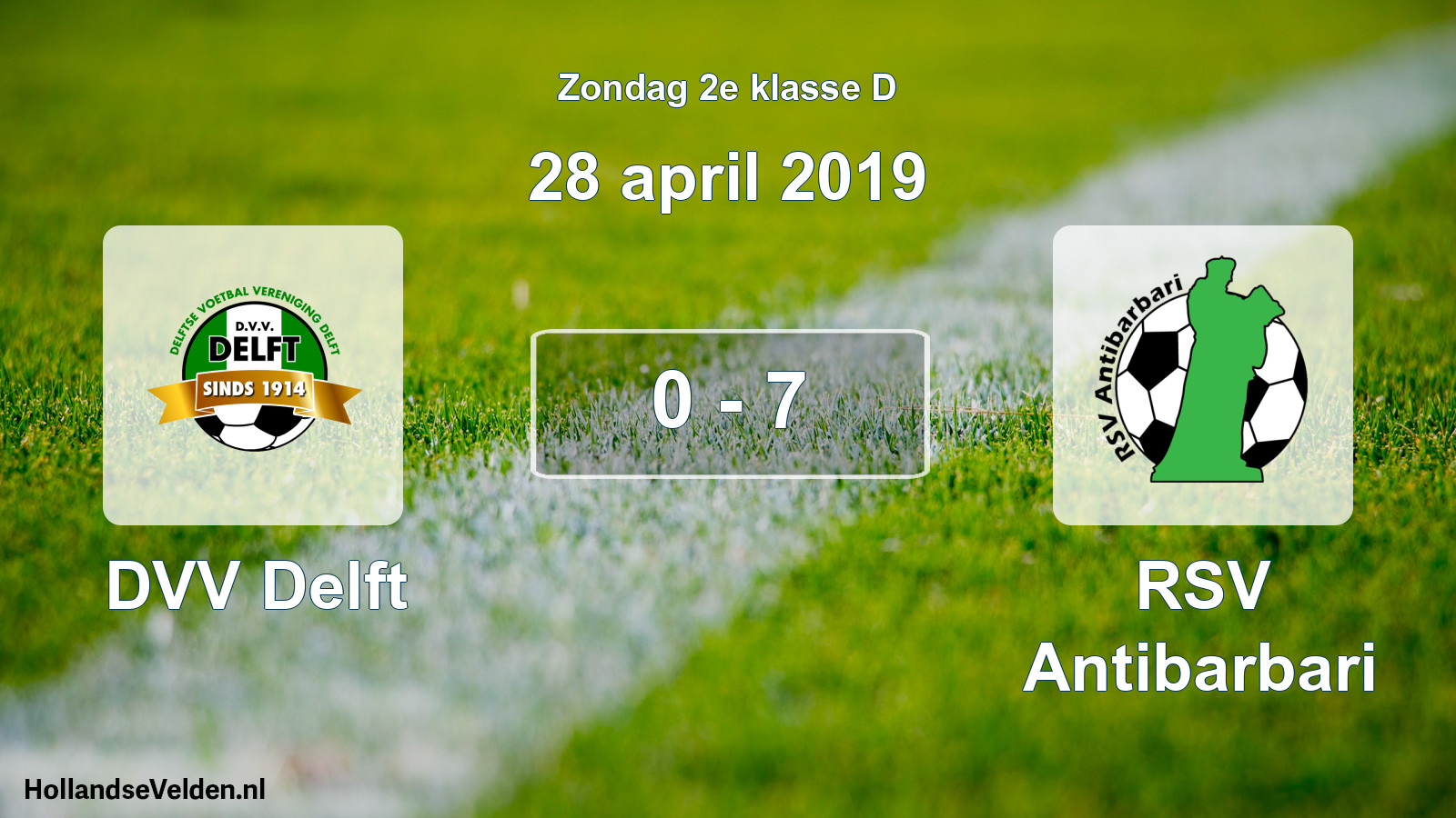Total number of matches played: DVV Delft - RSV Antibarbari 0 - 7 (28 April 2019)