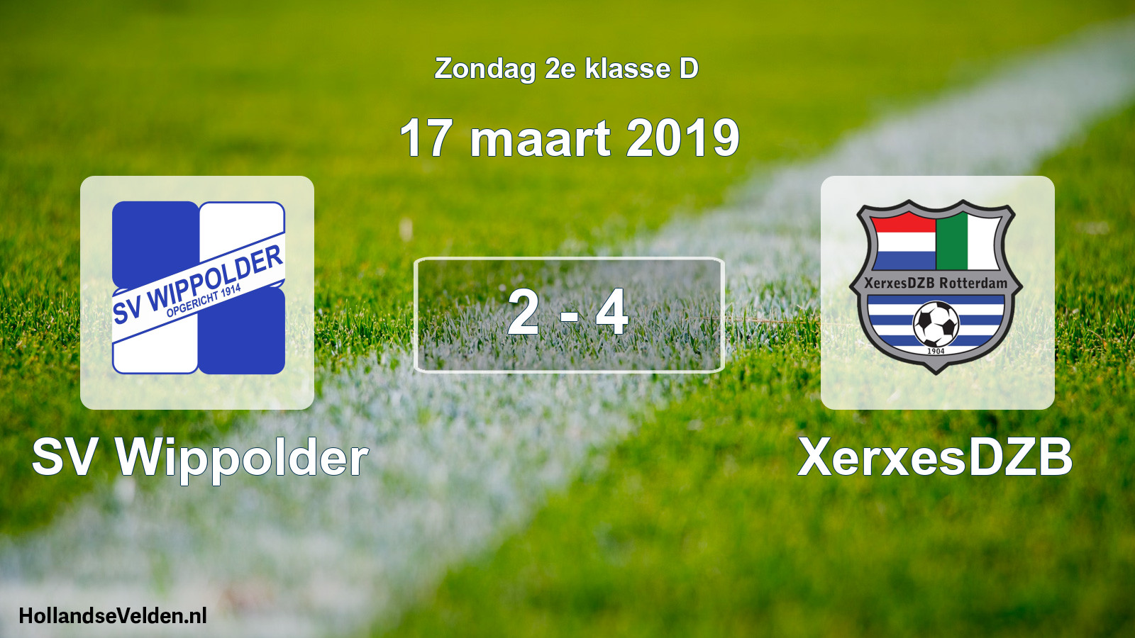 Total number of matches played: SV Wippolder - XerxesDZB 2 - 4 (17 March 2019)