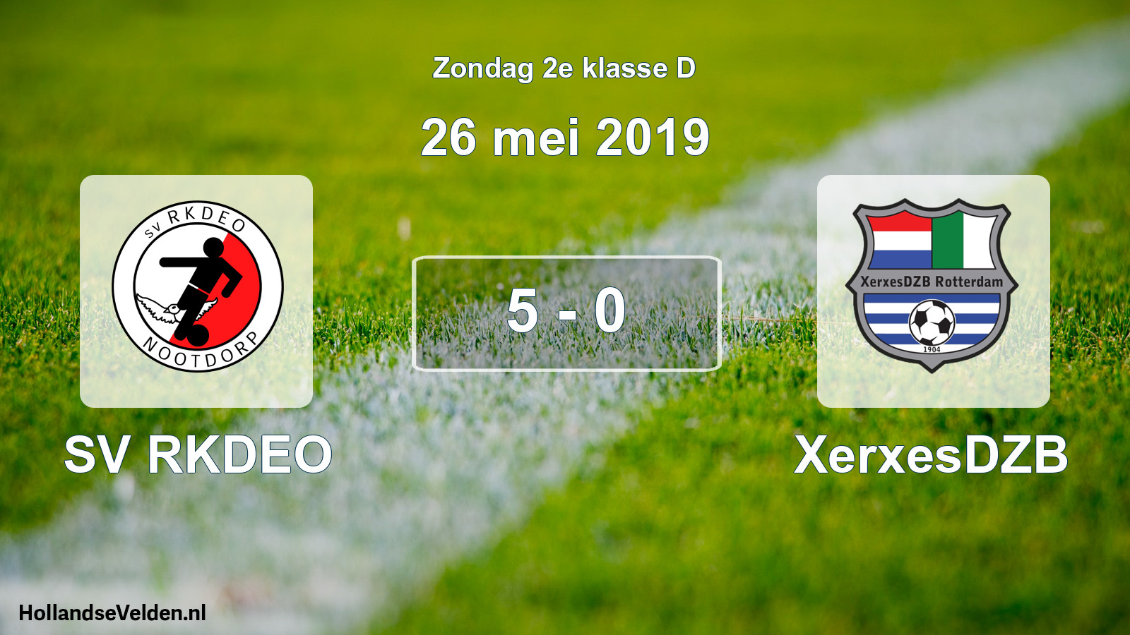 Total number of matches played: SV RKDEO - XerxesDZB 5 - 0 (26 May 2019)