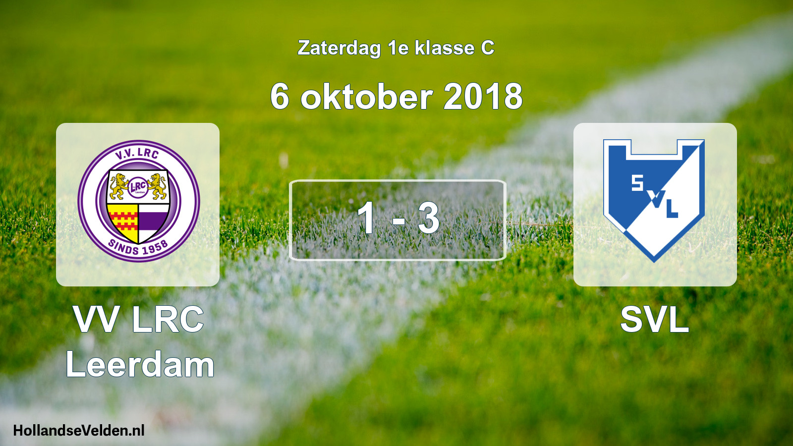 Total number of matches played: VV LRC Leerdam - SVL 1 - 3 (6 October 2018)