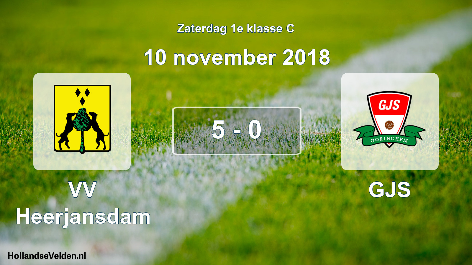 Total number of matches played: VV Heerjansdam - GJS 5 - 0 (10 November 2018)