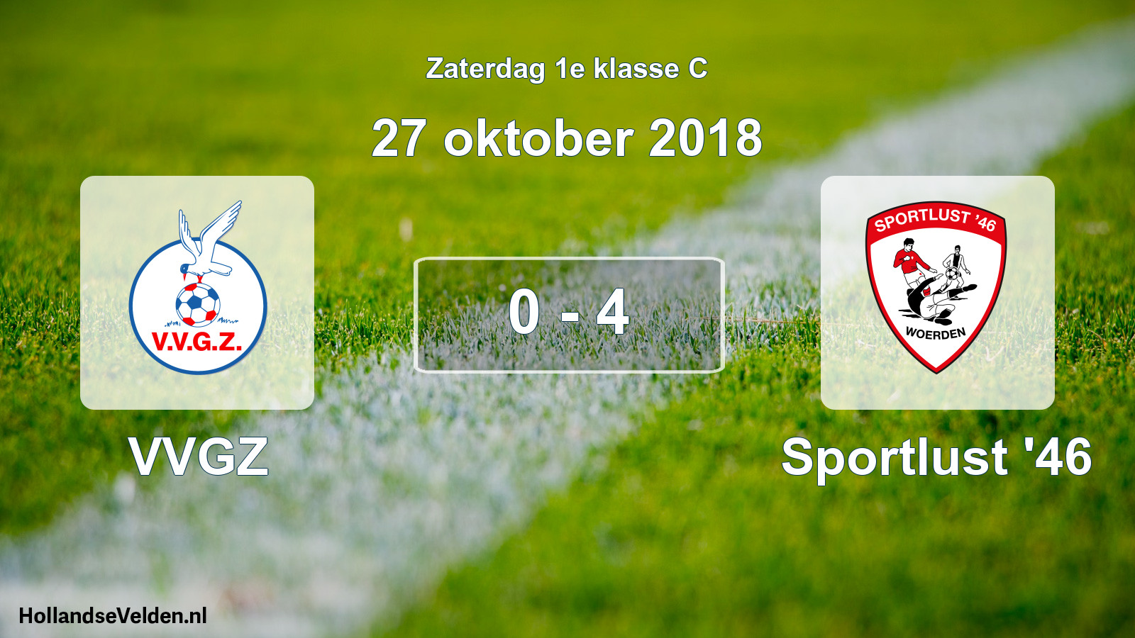Total number of matches played: VVGZ - Sportlust '46 0 - 4 (27 October 2018)