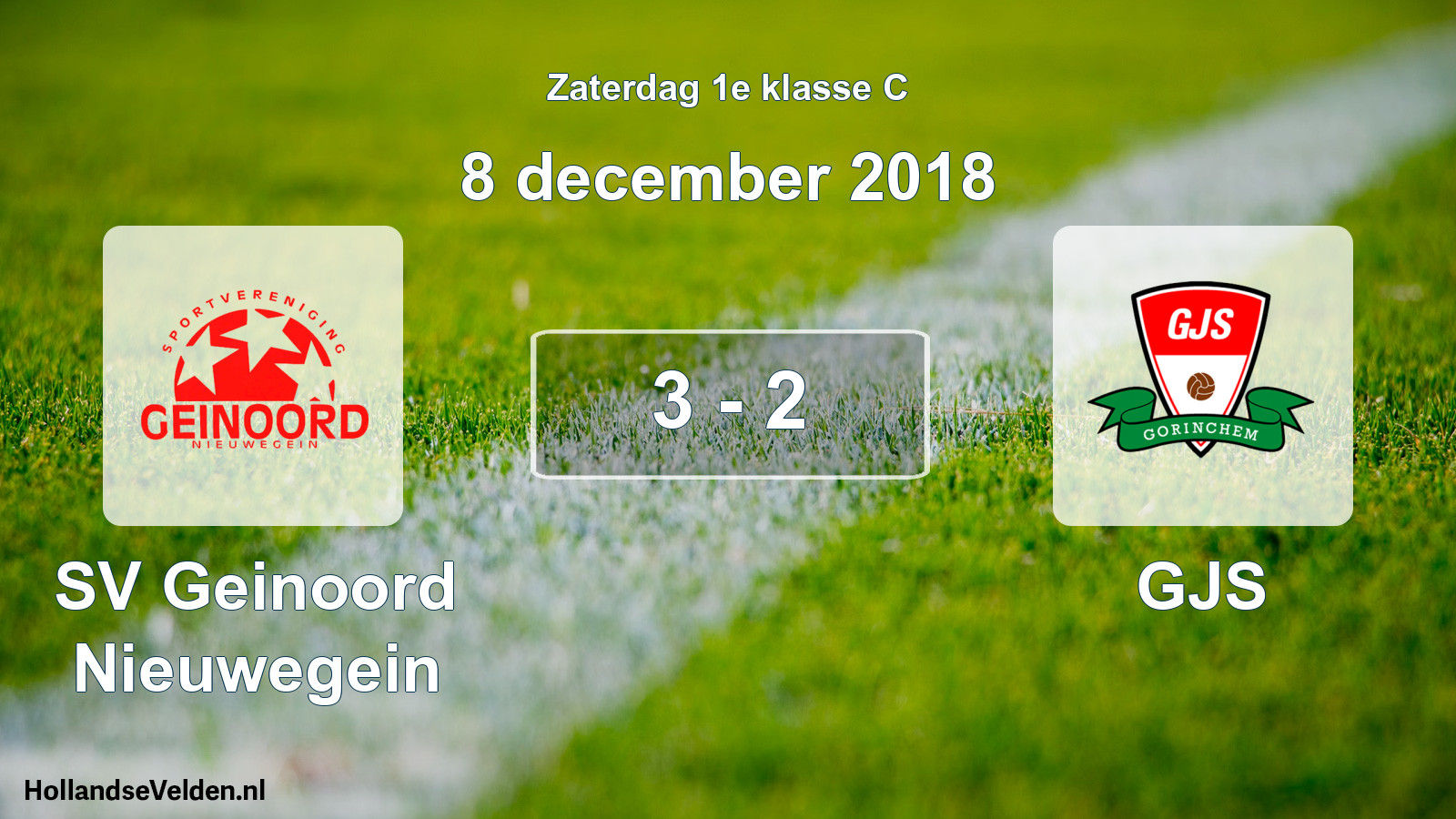 Total number of matches played: SV Geinoord Nieuwegein - GJS 3 - 2 (8 December 2018)