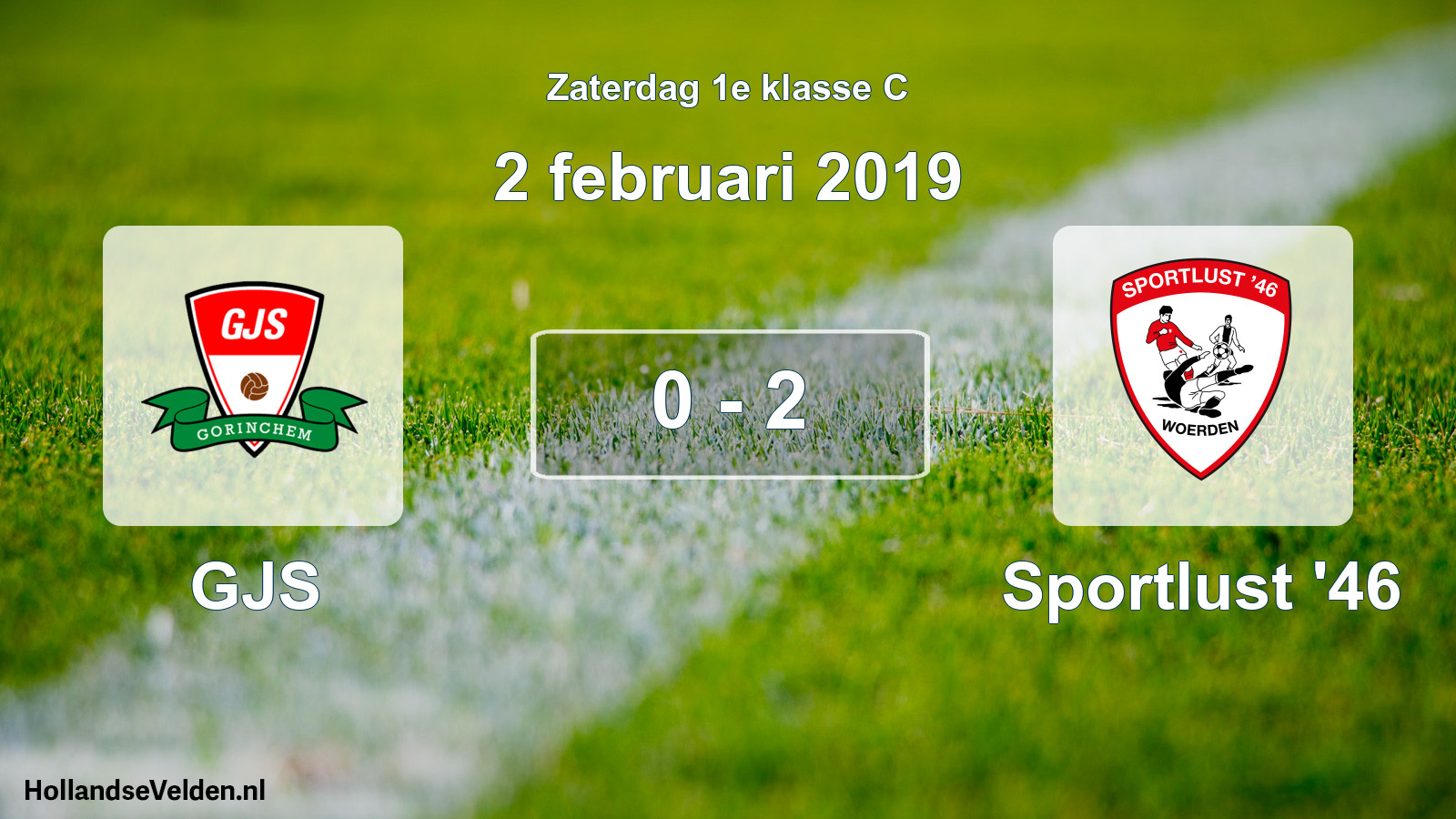 Total number of matches played: GJS - Sportlust '46 0 - 2 (2 February 2019)