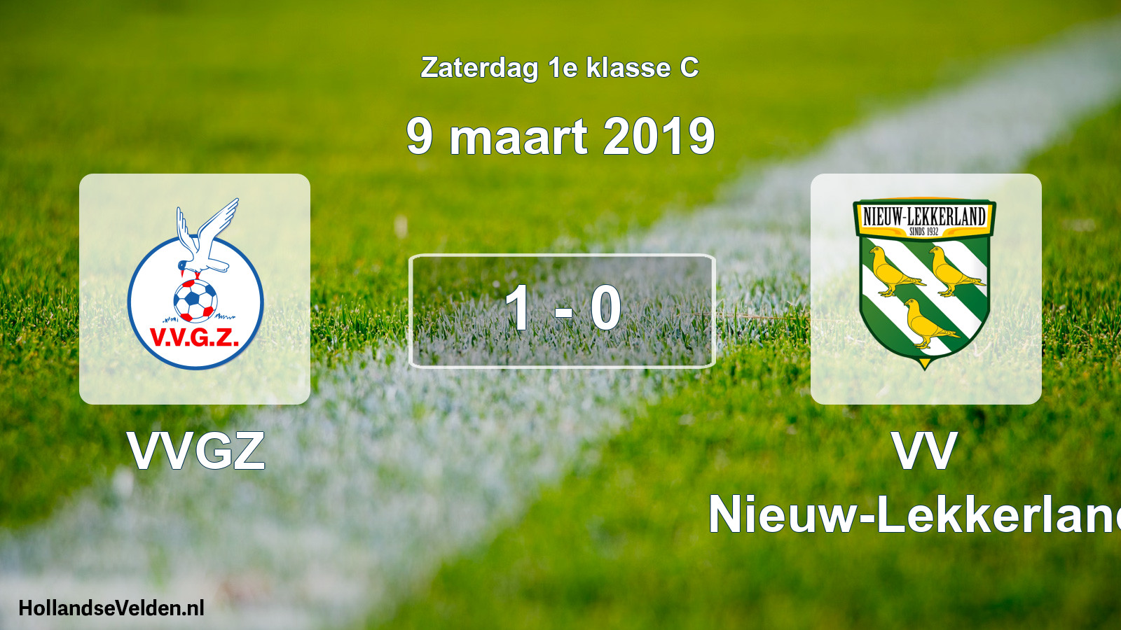 Total number of matches played: VVGZ - VV Nieuw-Lekkerland 1 - 0 (9 March 2019)