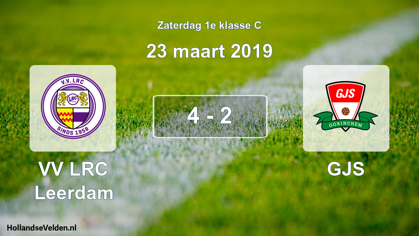 Total number of matches played: VV LRC Leerdam - GJS 4 - 2 (23 March 2019)