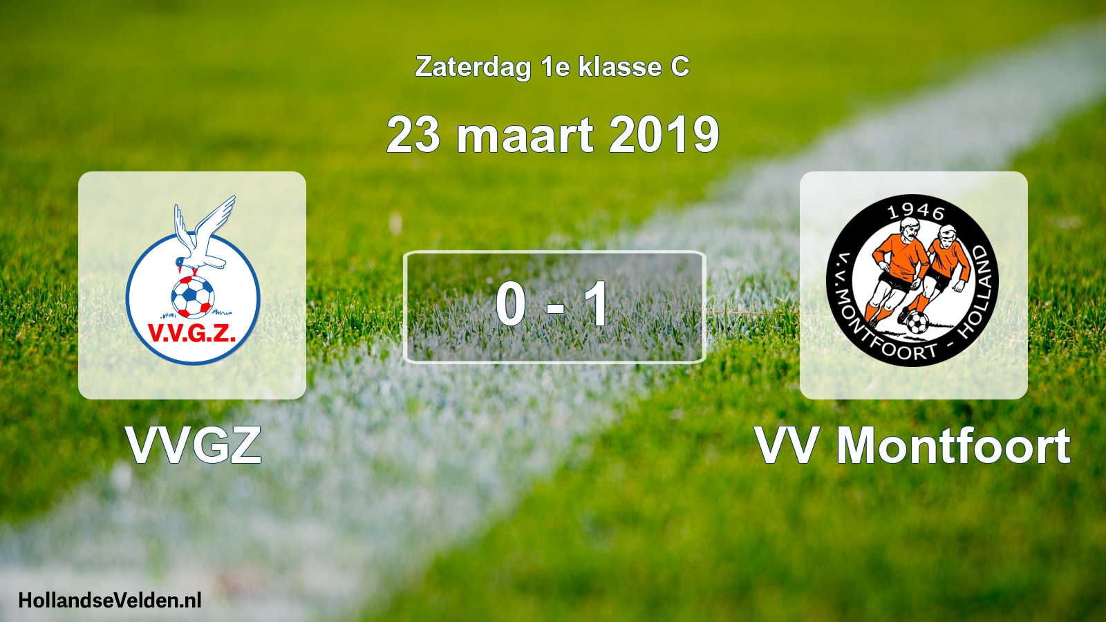 Total number of matches played: VVGZ - VV Montfoort 0 - 1 (23 March 2019)